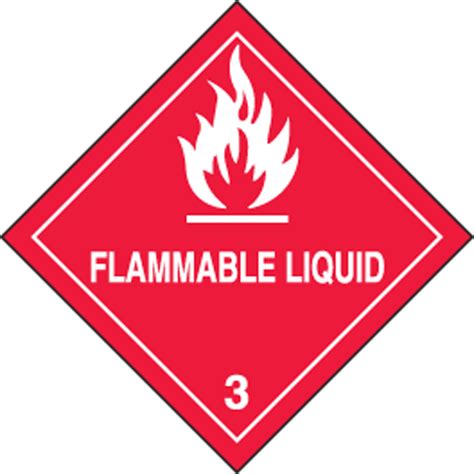 dot shipping labels hazard class  flammable liquid mslps