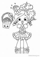 Coloring Shopkins Popette Pages Kids Printable sketch template
