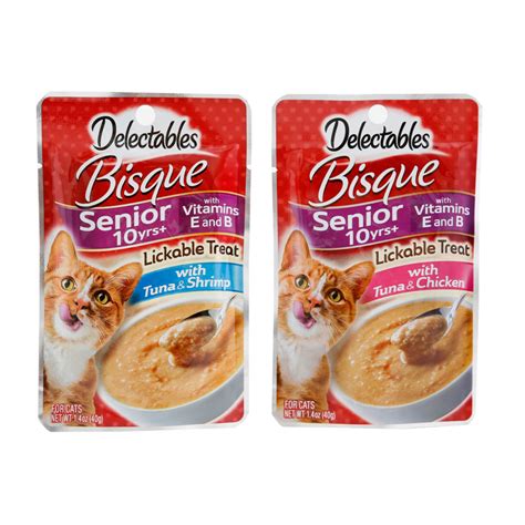 Delectables™ Lickable Treat – Bisque Senior 10 Variety 12 Pack Hartz