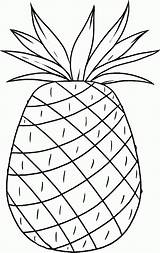 Coloring Pineapple Hawaii Smooth Cayenne Print sketch template