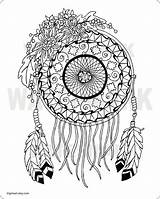 Coloring Dream Pages Catcher Adult Adults Sunflower Printable Drawing Catchers Easy Dreamcatcher Colouring Butterfly Mandala Print Books Getcolorings Horse Getdrawings sketch template