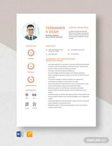banking resume samples  ms word psd ai publisher