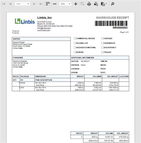 create  warehouse receipt  linbis logistics software linbis