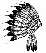 Indian Feather Coloring Hat Native Headdress American Pages Americans Adult sketch template