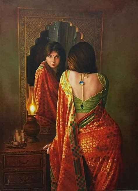 Indian Woman Painting By Vishal Gurjar