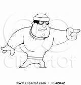 Robber Clipart Coloring Pointing Male Cartoon Cory Thoman Outlined Vector 2021 sketch template
