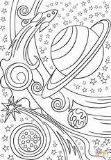 Coloring Pages Space Trippy Planet Printable Adult Colouring Solar System Supercoloring Planets Rocket Sheets sketch template