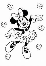 Minnie Mouse Coloring Pages Daisy Ballerina Duck Kitty Hello Print Baby Ballet Princess Birthday Printable Mickey Color Disney Mini Face sketch template