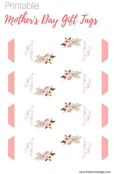 printable mothers day gift tags   birch cottage mothers day