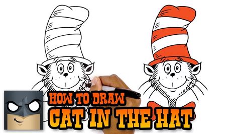 draw cat   hat art tutorial youtube