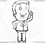 Businessman Clipart Cartoon Expressing Idea Coloring Cory Thoman Outlined Vector 2021 sketch template