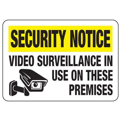 surveillance signs surveillance camera signs emedco