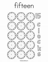 Coloring Fifteen Number Twistynoodle Clocks Color Noodle Worksheets Built California Usa Pages Printable sketch template
