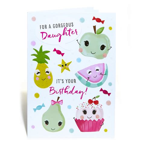 buy birthday card   gorgeous daughter  gbp  card factory uk