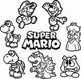 Sticker Coloring Pages Getcolorings Mario Paper sketch template