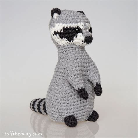 raccoon amigurumicrochet pattern stuff  body