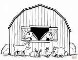 Coloring Pages Animals Barnyard Printable Drawing sketch template