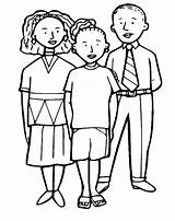 Coloring People Family Kids sketch template