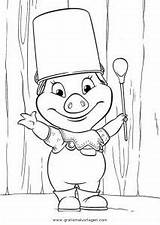 Schwarte Piggly Wiggly Trickfilmfiguren Malvorlage sketch template