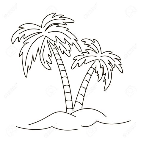 palm tree outline png palm tree island cuttable design png dxf svg eps file  etsy