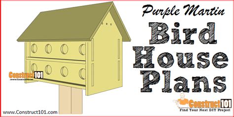 purple martin bird house plans  unit construct