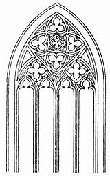 Gothic Clipart Window Tracery Windows Glass Drawing Architecture Etc Stained Pattern Clip Drawings Details Cathedral Medieval Usf Edu Clips Era sketch template