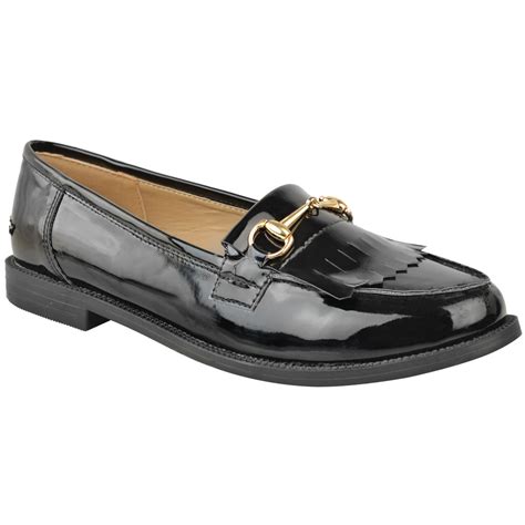 womens ladies loafers flat office casual work school fringe tassel pumps shoes ebay