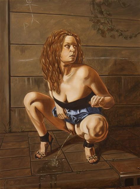 pissing girl sierk van meeuwen in gallery urine art 2 erotic art relating to pee piss