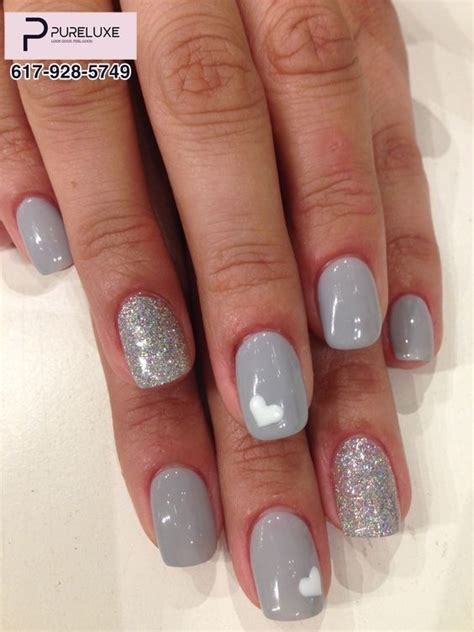 pureluxe nails salon  newton ma  grey gel nails pretty