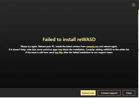 rewasd fails  install rewasd forum