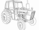 Coloring Tractor sketch template
