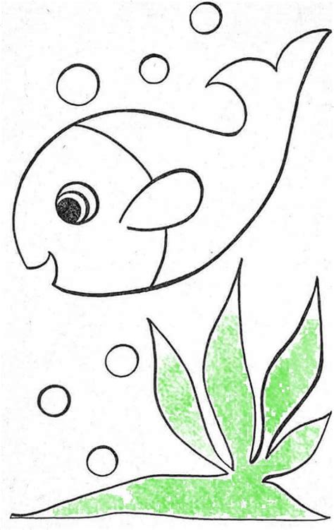 fish coloring page  kids art drawings  kids coloring books