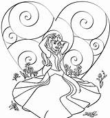 Coloring Disney Pages Valentines Princess Halloween Kids Princesses Aurora Valentine Printable Cartoon Sheets Print Popular Choose Board Coloringhome sketch template