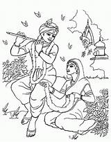Krishna Janmashtami Coloring Pages Shri Printable Colouring Kids Drawing Radha Outline Draw Iskcon Sketches Tree Holi Drawings Activities Kid Garden sketch template