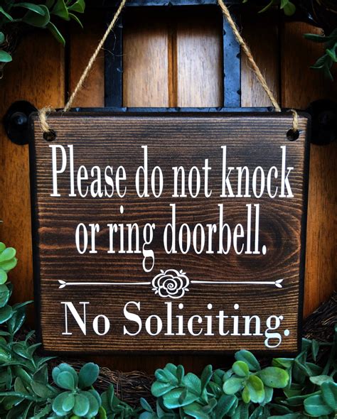 soliciting sign   soliciting door sign   etsy
