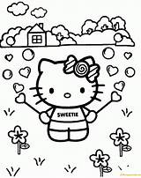Hello Kitty Pages Baby Coloring Color Print sketch template