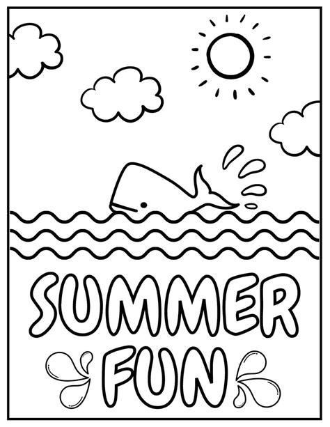 summer coloring sheets  kindergarten printable printable