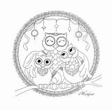 Coloring Pages Owl Family Colorear Para Mandala Colouring Baby Hattifant Coloriage Owls Buho Cute Dibujos Adult Lulu Colorier Choose Board sketch template