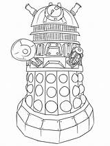 Coloring Pages Dr Who Doctor Dalek Colouring Colour Visit sketch template