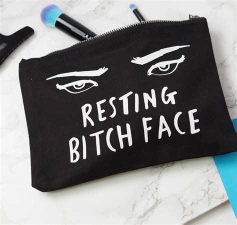 Resting Bitch Face Make Up Bag By Rock On Ruby