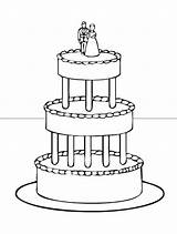 Wedding Cake Coloring Pages sketch template