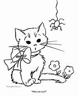 Coloring Kitten Pages Cat Kittens Baby Color Printable Print Spider Cats Colouring Number Sheets Raisingourkids Popular Kids Gif Christmas Library sketch template