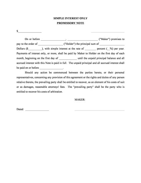 promissory note templates forms word  template lab
