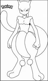 Mewtwo Coloring Mew Pikachu sketch template