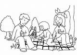 Picnic Family Coloring Pages Parent Drawing Printable Families Color Netart Teddy Kid Lds sketch template