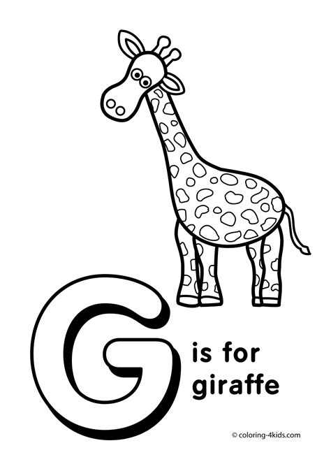letter    giraffe coloring page   image   giraffe