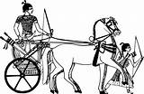 Chariot Egyptian Clipart War Carriage Ancient Horse Drawn Egypt Drawing Dran Hunters Charioteer King Cliparts Aram Elisha sketch template
