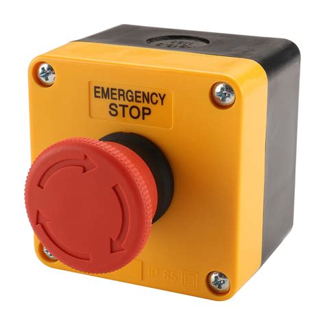 buy baomain red sign emergency stop switch push button weatherproof push button switch