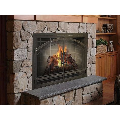 Madrid Masonry Fireplace Glass Door Woodland Direct