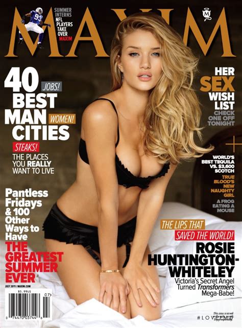 Cover Of Maxim Usa With Rosie Huntington Whiteley July 2011 Id 9151